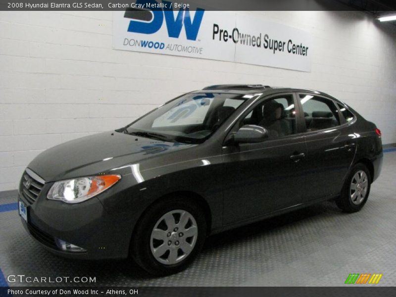 Carbon Gray Metallic / Beige 2008 Hyundai Elantra GLS Sedan
