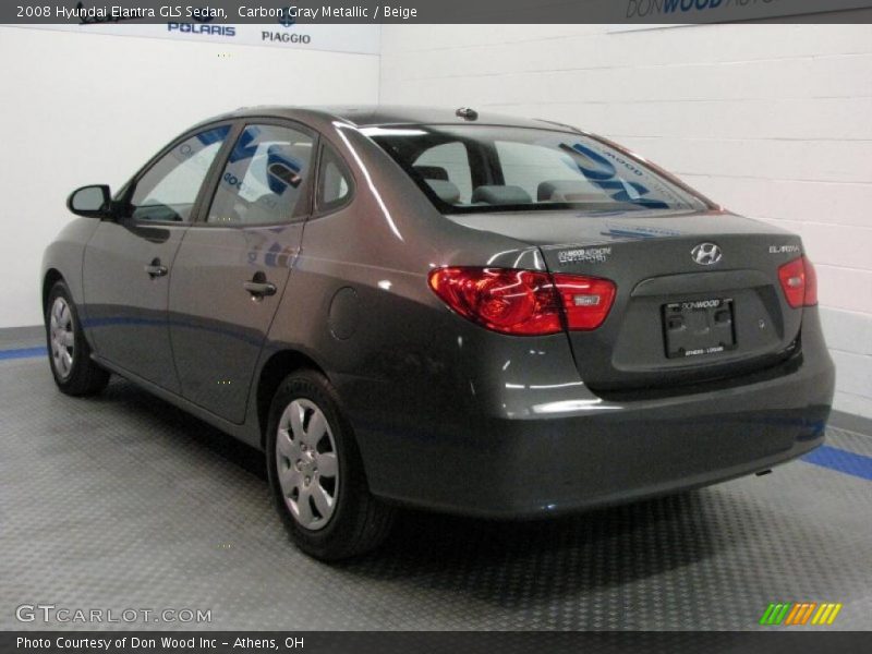 Carbon Gray Metallic / Beige 2008 Hyundai Elantra GLS Sedan