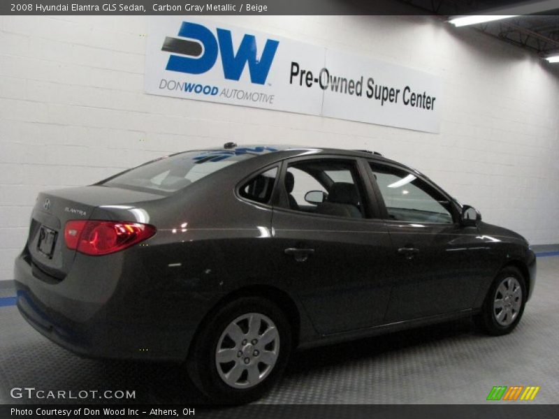 Carbon Gray Metallic / Beige 2008 Hyundai Elantra GLS Sedan