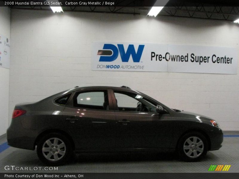 Carbon Gray Metallic / Beige 2008 Hyundai Elantra GLS Sedan