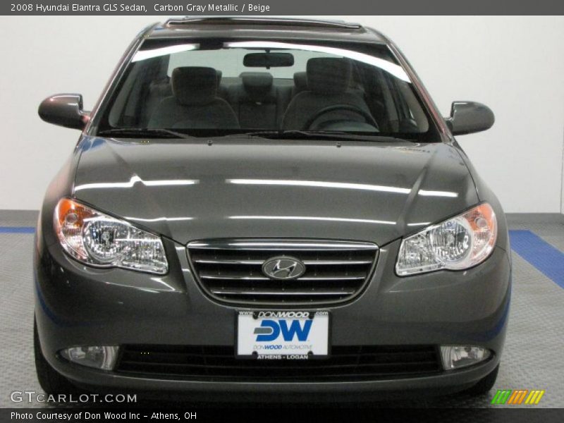 Carbon Gray Metallic / Beige 2008 Hyundai Elantra GLS Sedan