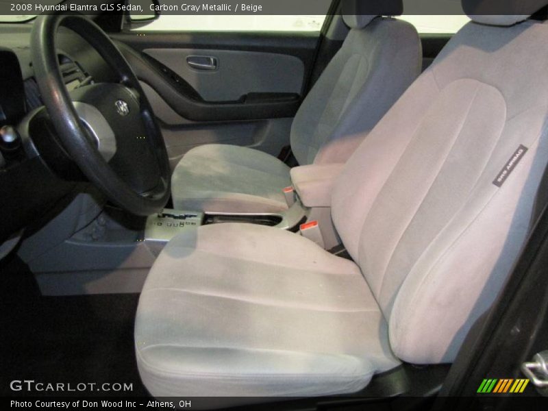 Carbon Gray Metallic / Beige 2008 Hyundai Elantra GLS Sedan