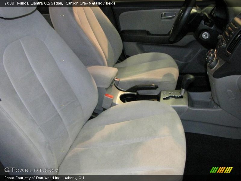 Carbon Gray Metallic / Beige 2008 Hyundai Elantra GLS Sedan