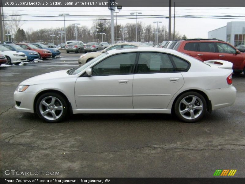 Satin White Pearl / Warm Ivory 2009 Subaru Legacy 2.5i Sedan