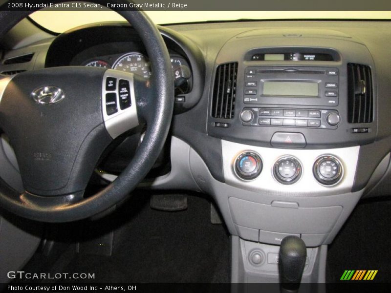 Carbon Gray Metallic / Beige 2008 Hyundai Elantra GLS Sedan