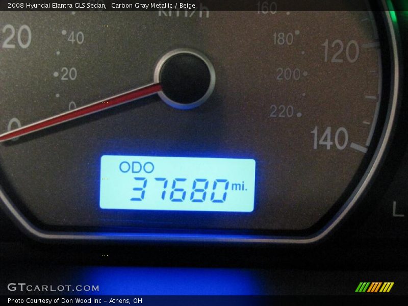 Carbon Gray Metallic / Beige 2008 Hyundai Elantra GLS Sedan