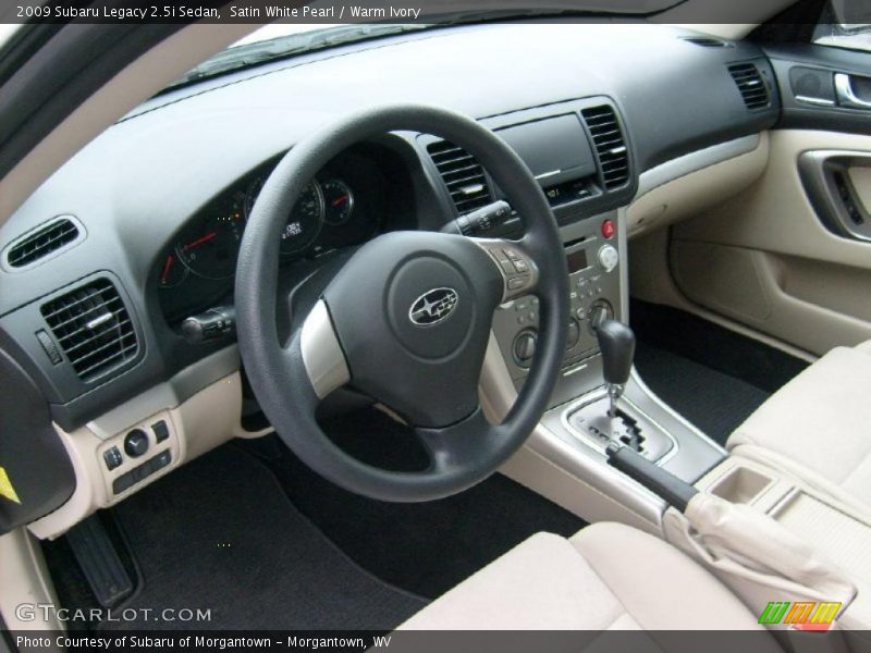 Satin White Pearl / Warm Ivory 2009 Subaru Legacy 2.5i Sedan