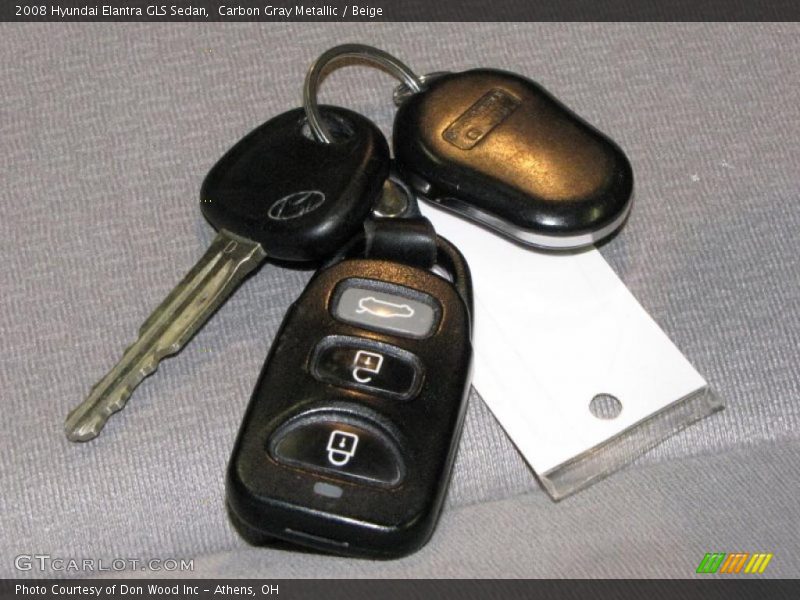 Carbon Gray Metallic / Beige 2008 Hyundai Elantra GLS Sedan