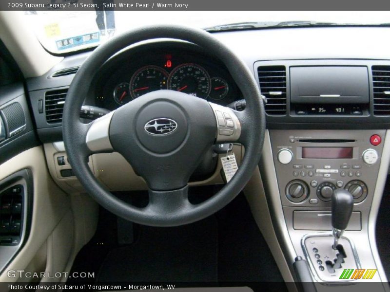 Satin White Pearl / Warm Ivory 2009 Subaru Legacy 2.5i Sedan