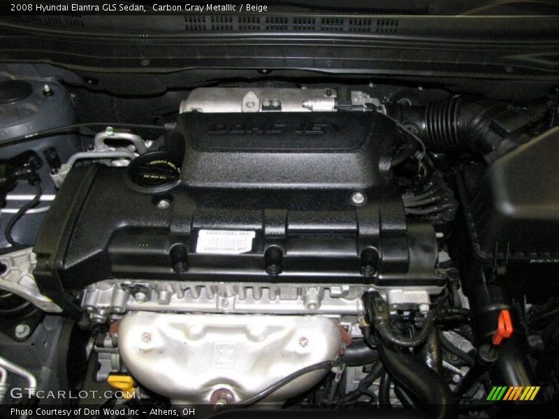 Carbon Gray Metallic / Beige 2008 Hyundai Elantra GLS Sedan