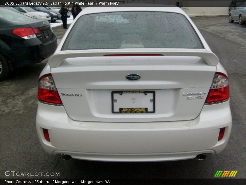 Satin White Pearl / Warm Ivory 2009 Subaru Legacy 2.5i Sedan
