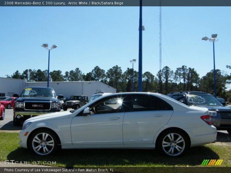 Arctic White / Black/Sahara Beige 2008 Mercedes-Benz C 300 Luxury