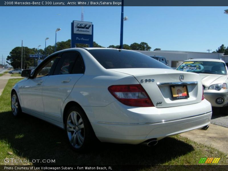 Arctic White / Black/Sahara Beige 2008 Mercedes-Benz C 300 Luxury