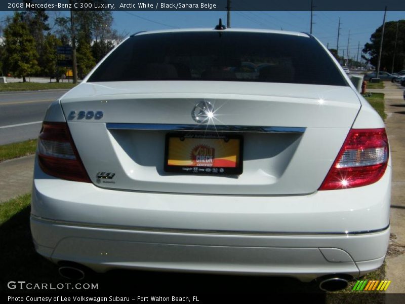 Arctic White / Black/Sahara Beige 2008 Mercedes-Benz C 300 Luxury