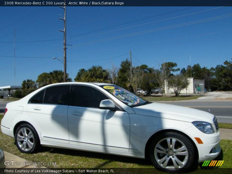 Arctic White / Black/Sahara Beige 2008 Mercedes-Benz C 300 Luxury