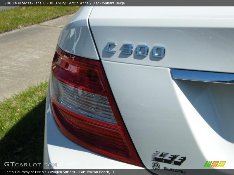 Arctic White / Black/Sahara Beige 2008 Mercedes-Benz C 300 Luxury