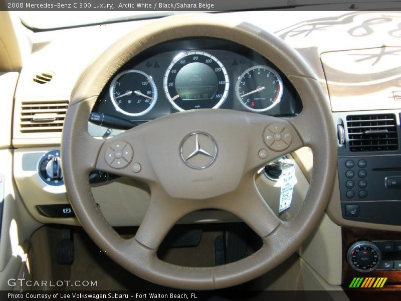 Arctic White / Black/Sahara Beige 2008 Mercedes-Benz C 300 Luxury
