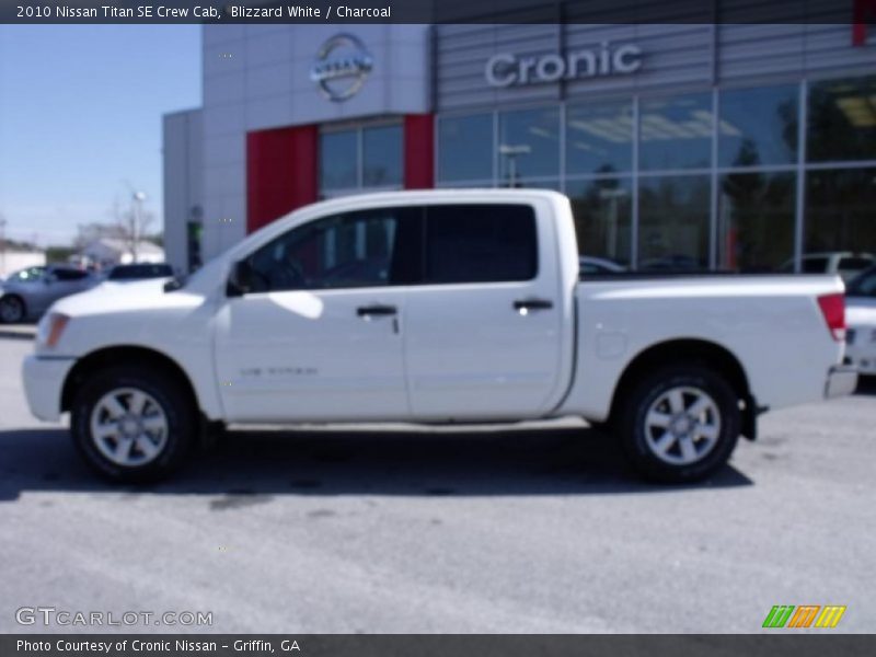 Blizzard White / Charcoal 2010 Nissan Titan SE Crew Cab