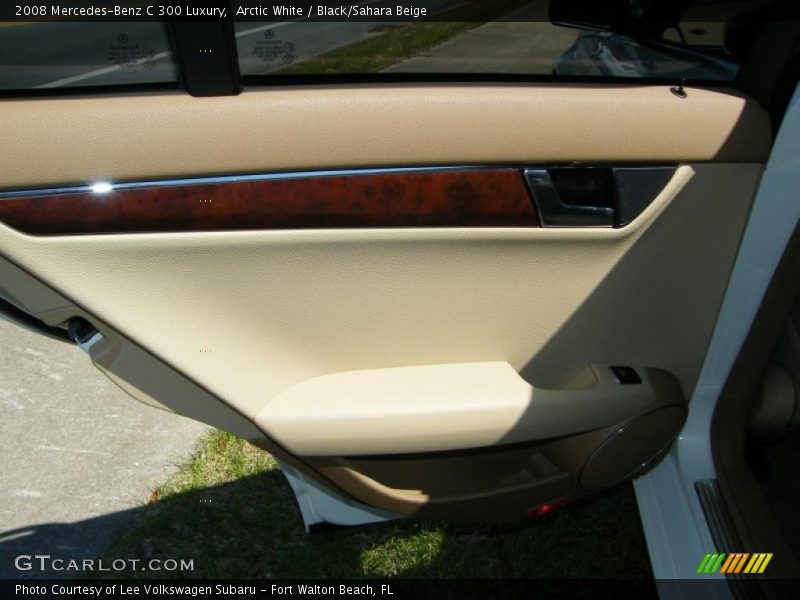Arctic White / Black/Sahara Beige 2008 Mercedes-Benz C 300 Luxury