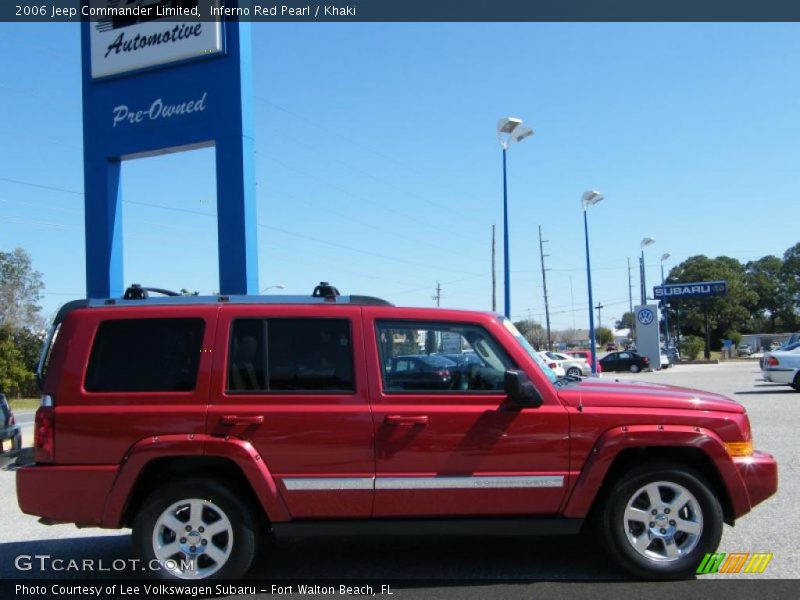 Inferno Red Pearl / Khaki 2006 Jeep Commander Limited