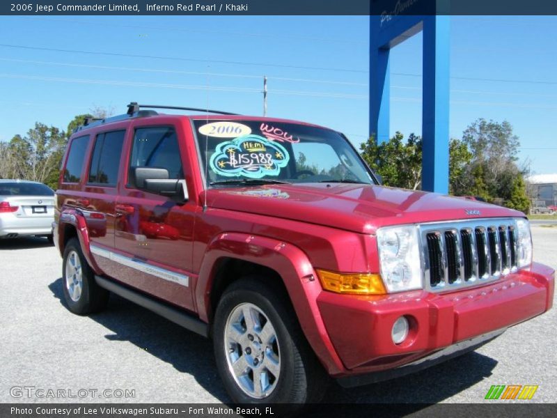 Inferno Red Pearl / Khaki 2006 Jeep Commander Limited