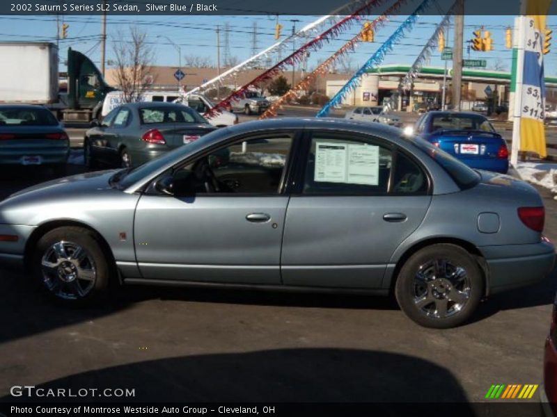 Silver Blue / Black 2002 Saturn S Series SL2 Sedan