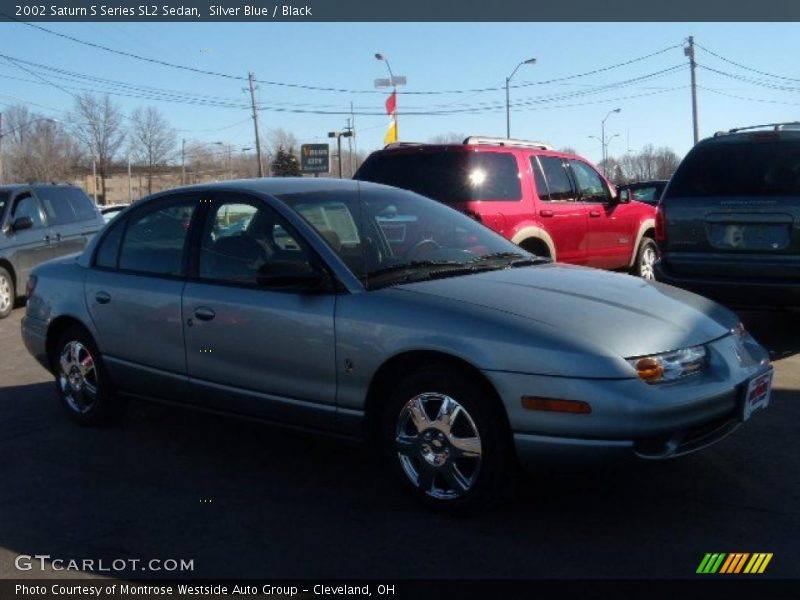 Silver Blue / Black 2002 Saturn S Series SL2 Sedan