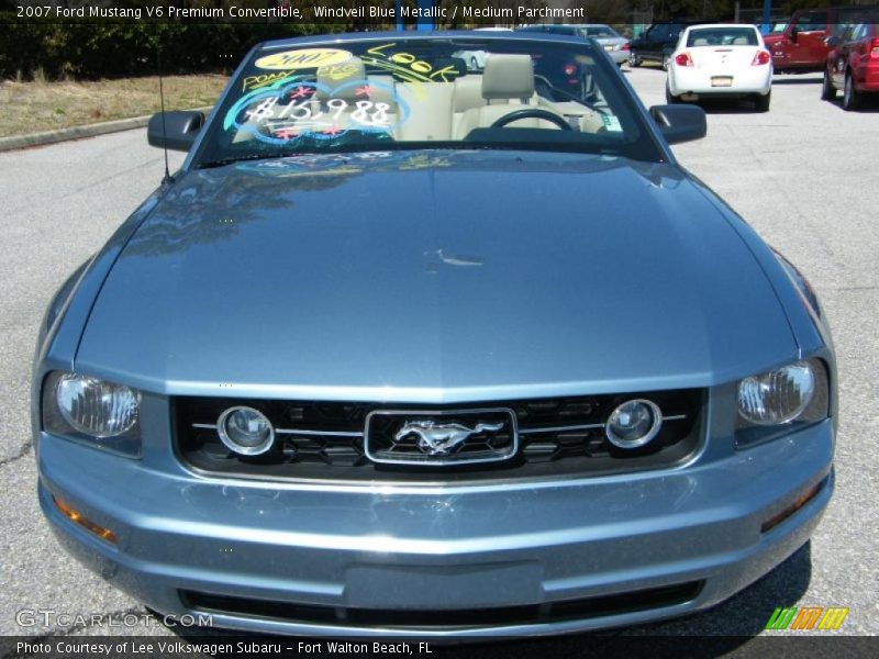 Windveil Blue Metallic / Medium Parchment 2007 Ford Mustang V6 Premium Convertible