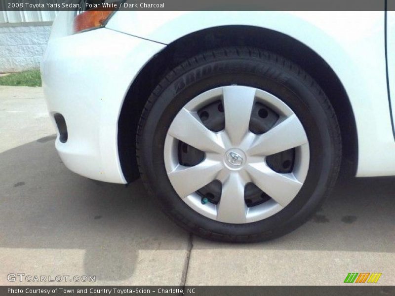 Polar White / Dark Charcoal 2008 Toyota Yaris Sedan