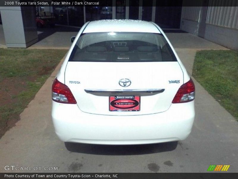 Polar White / Dark Charcoal 2008 Toyota Yaris Sedan