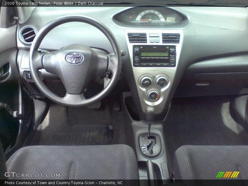 Polar White / Dark Charcoal 2008 Toyota Yaris Sedan