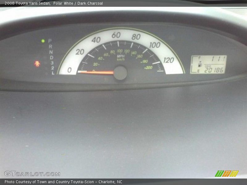 Polar White / Dark Charcoal 2008 Toyota Yaris Sedan