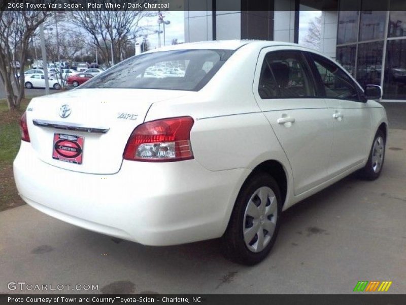 Polar White / Dark Charcoal 2008 Toyota Yaris Sedan