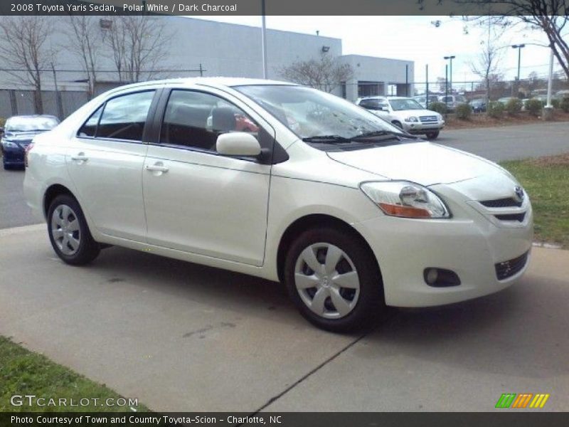 Polar White / Dark Charcoal 2008 Toyota Yaris Sedan