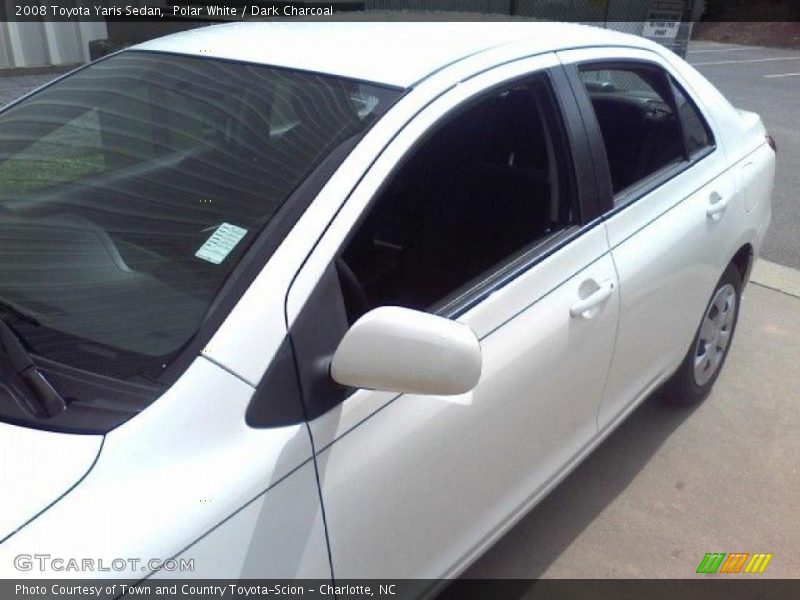 Polar White / Dark Charcoal 2008 Toyota Yaris Sedan
