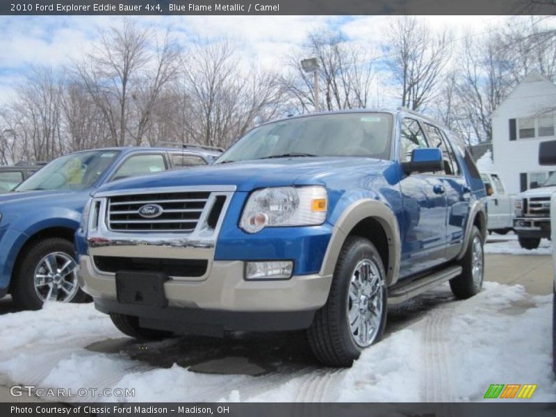 Blue Flame Metallic / Camel 2010 Ford Explorer Eddie Bauer 4x4