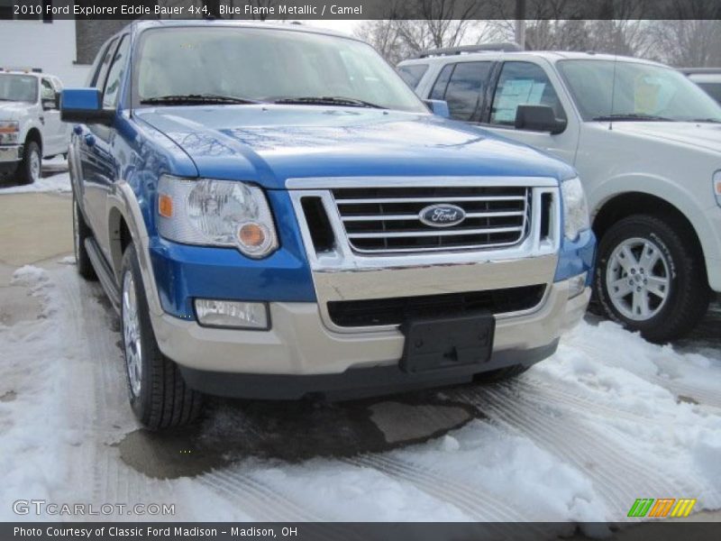Blue Flame Metallic / Camel 2010 Ford Explorer Eddie Bauer 4x4