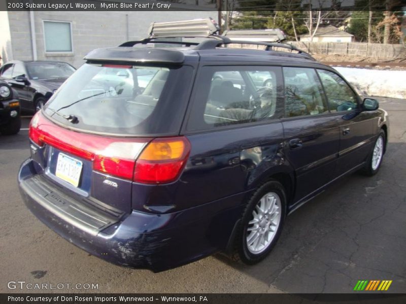 Mystic Blue Pearl / Gray 2003 Subaru Legacy L Wagon