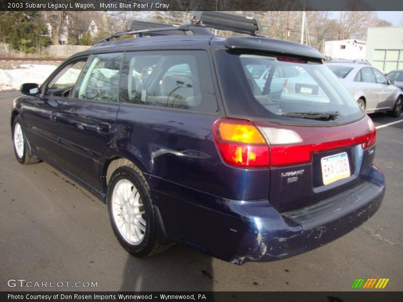 Mystic Blue Pearl / Gray 2003 Subaru Legacy L Wagon