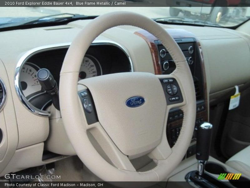 Blue Flame Metallic / Camel 2010 Ford Explorer Eddie Bauer 4x4