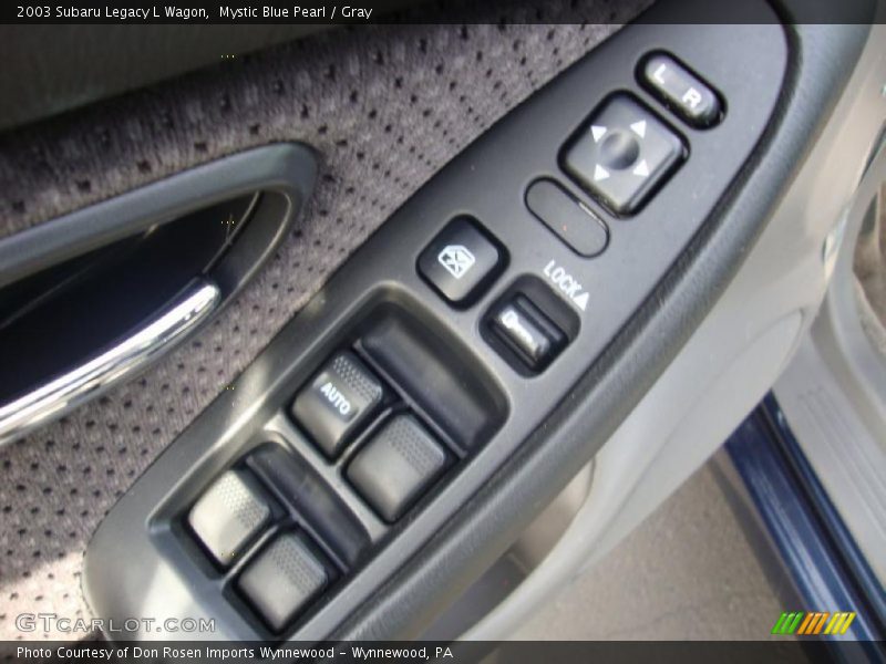 Mystic Blue Pearl / Gray 2003 Subaru Legacy L Wagon