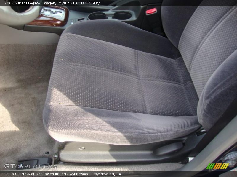 Mystic Blue Pearl / Gray 2003 Subaru Legacy L Wagon