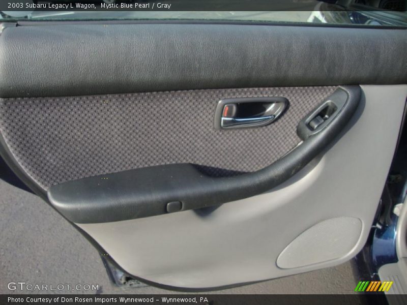 Mystic Blue Pearl / Gray 2003 Subaru Legacy L Wagon