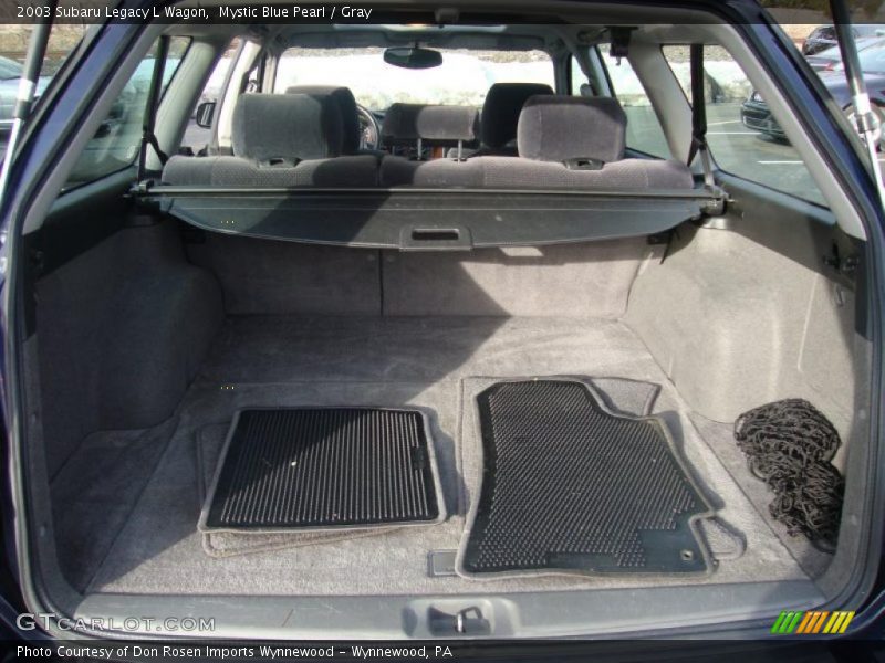 Mystic Blue Pearl / Gray 2003 Subaru Legacy L Wagon