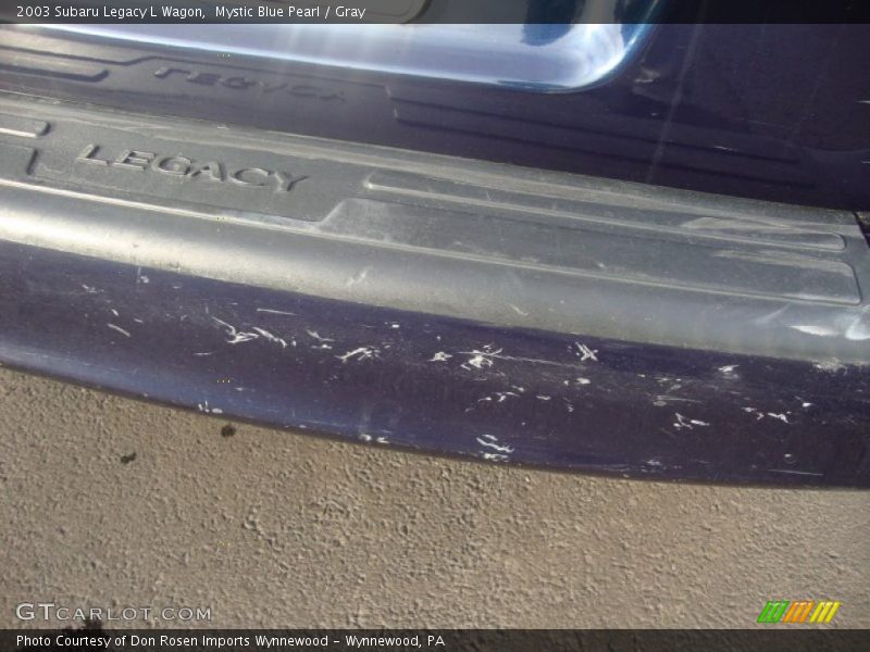 Mystic Blue Pearl / Gray 2003 Subaru Legacy L Wagon