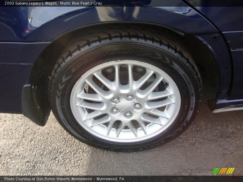 Mystic Blue Pearl / Gray 2003 Subaru Legacy L Wagon
