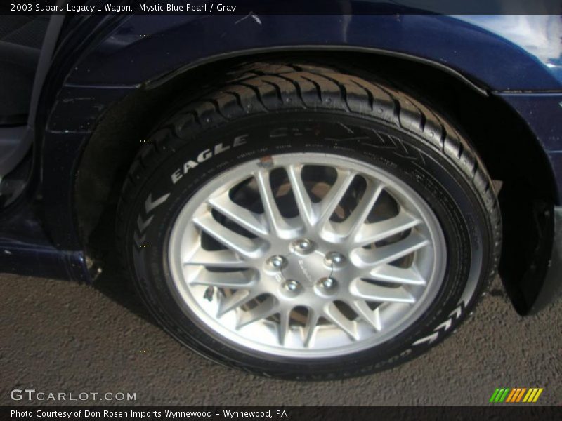 Mystic Blue Pearl / Gray 2003 Subaru Legacy L Wagon