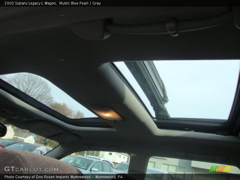 Mystic Blue Pearl / Gray 2003 Subaru Legacy L Wagon