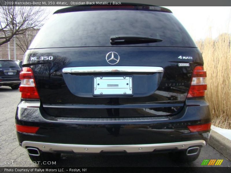 Obsidian Black Metallic / Black 2009 Mercedes-Benz ML 350 4Matic
