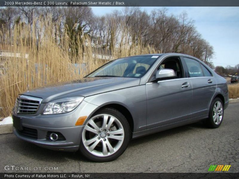 Palladium Silver Metallic / Black 2009 Mercedes-Benz C 300 Luxury